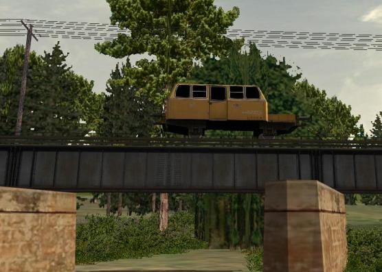 Dresina sobre el puente Arlanza.JPG